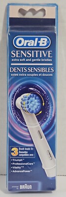 ORAL-B Sensitive Clean Gum Care Toothbrush Heads 3 Replacement Professional Care