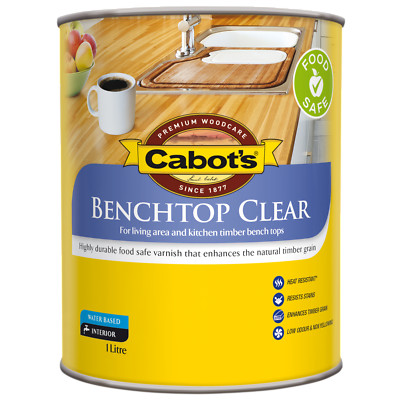 Cabot S Benchtop Clear Timber Finish 1l Water Base Resists Stain