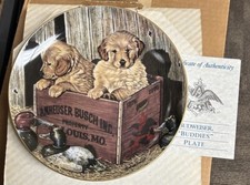 Budweiser Collector Plate Man's Best Friends "Buddies" by Marlowe Urdahl