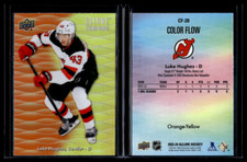 2023-24 Upper Deck Allure Orange-Yellow Color Flow Rookie Luke Hughes