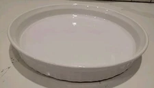 Vintage Corning Ware FRENCH WHITE F-3-B Round Quiche Pie Tart Baking Dish 10.5" 