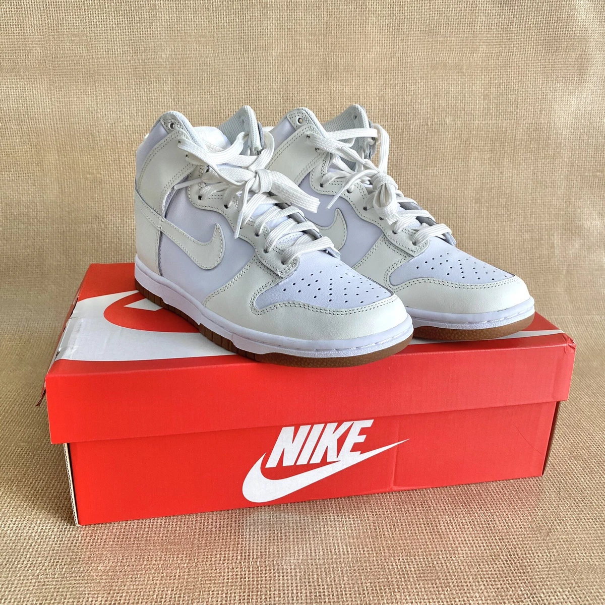 NEW IN BOX Nike Dunk High Sail Gum White (DD1869-109) Women's Size 6