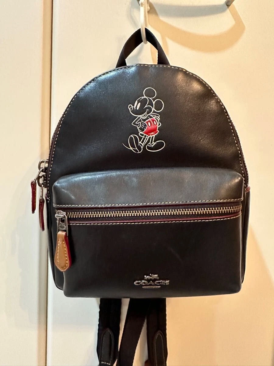 Disney x Coach Leather Mickey Mouse Backpack - Black Backpacks, Handbags -  WDICO20348