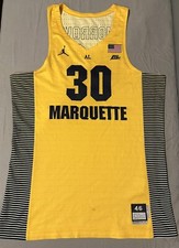 Mens Marquette Basketball Jersey Morrow #30 Player Issued PE Size 46+2 2017-2018