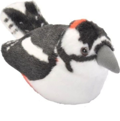 WILD REPUBLIC Plüsch Specht Vogel, mit echtem Ruf, NEU