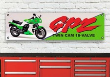 BR132B Kawasaki GPZ900R A1 Gr&uuml;nes Werkstattbanner Schild