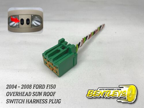 2004 - 2008 FORD F150 F-150 OVERHEAD DOME LIGHT LAMP SUNROOF SWITCH HARNESS PLUG - Picture 1 of 14
