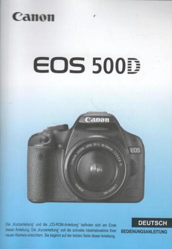 Manual de instrucciones de Canon EOS 500 D - Imagen 1 de 1