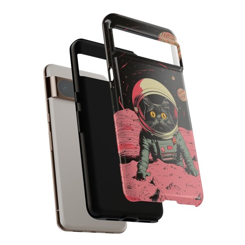 Astronaut Cat Space Kitty Retro - Phone Ink Cover Case for iPhone Galaxy Pixel - 第 146/278 張圖片