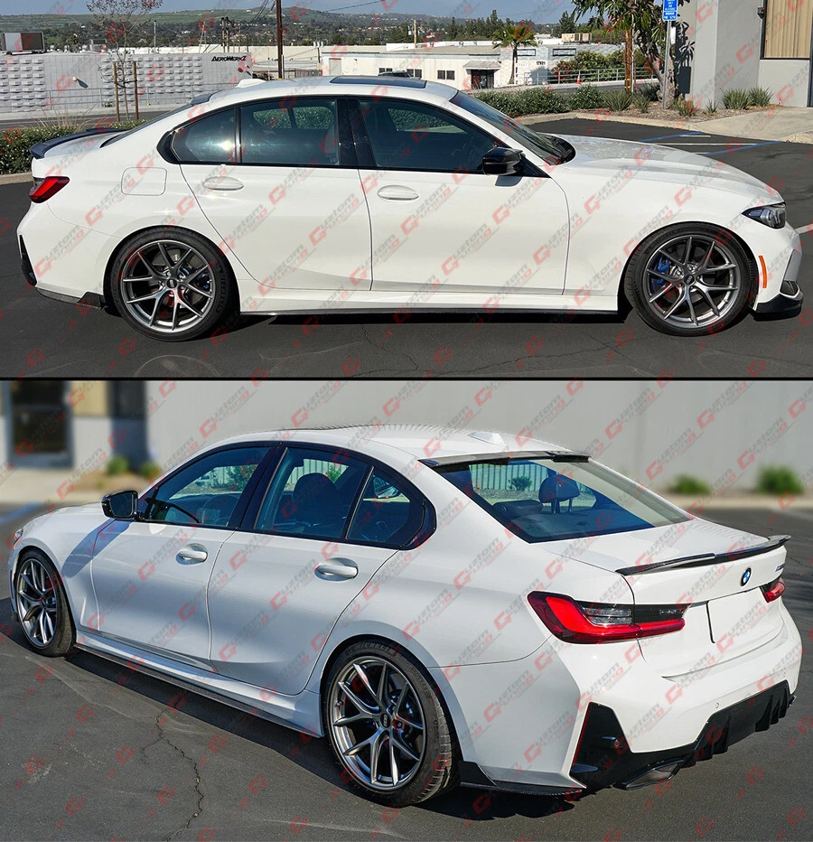 Extensión de faldón lateral de fibra de carbono real estilo CMS 19-2025 BMW G20 330i M340i Foto 4 de 4