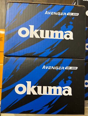 2 PACK OKUMA AVENGER BAIT FEEDER 4000 SPINNING REELS ABF-4000