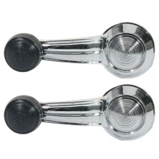 Chrome Door Window Crank Handle Pair Set For Pontiac Cadillac Chevy Olds Buick