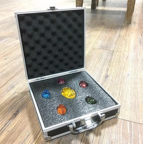 Marvel The Avengers Iron Man Thanos 1:1 Infinity Stones LED Light Cosplay Props - Picture 11 of 12