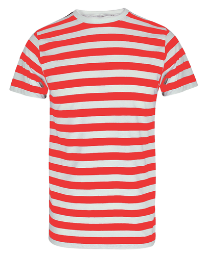 Neu Herren gestreift Baumwolle gestreift T-Shirt kurzärmelig gestreift Baumwolle T-Shirt Tops - Bild 4 von 10