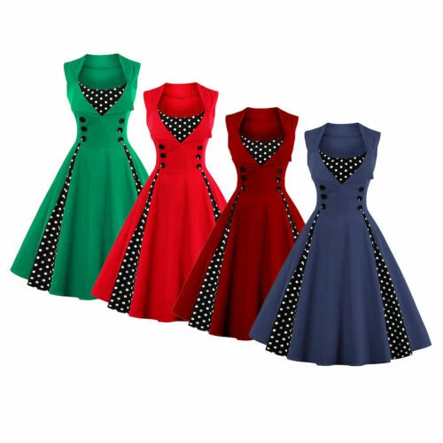 Rockabilly Tea Vintage Dresses for Women