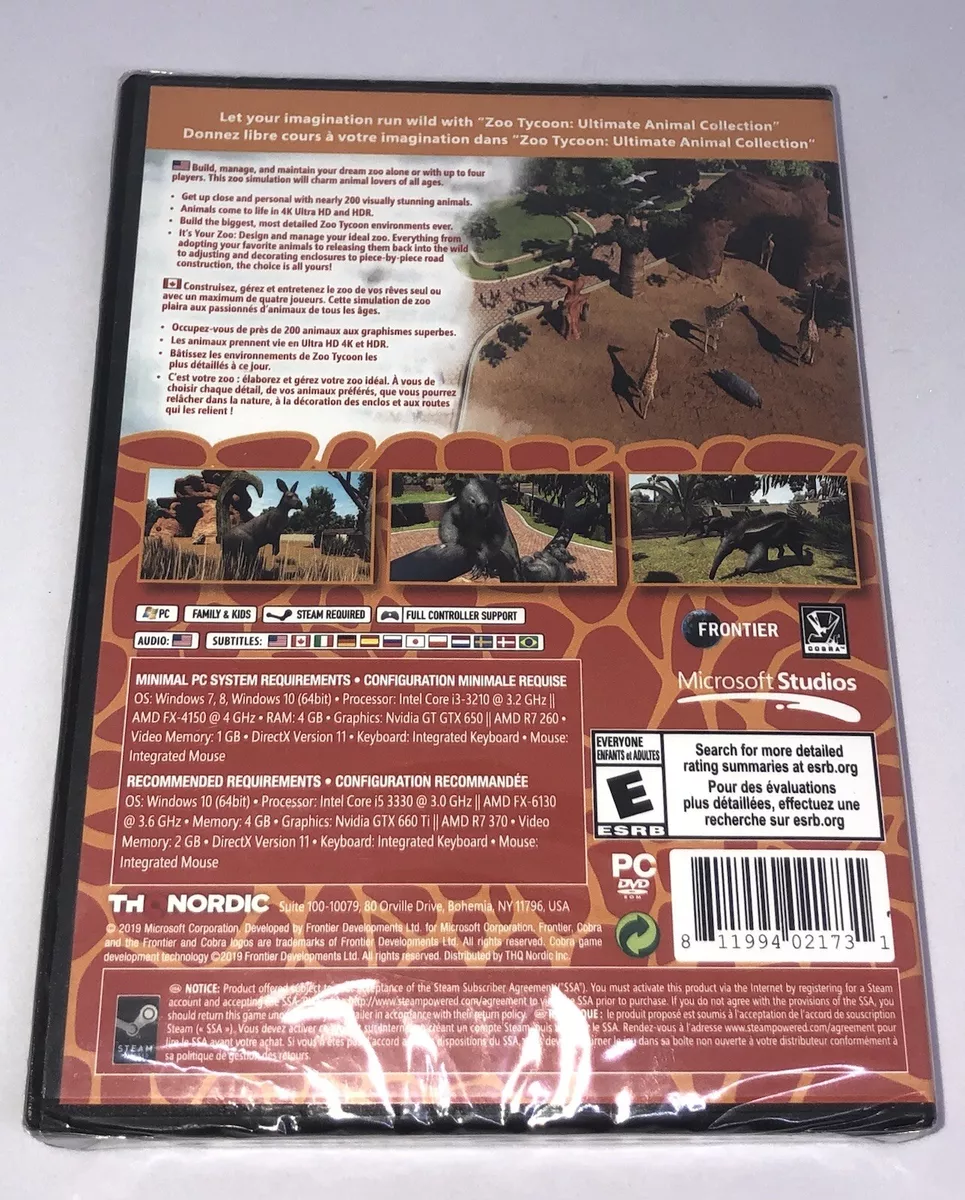 Zoo Tycoon Ultimate Animal Collection (PC Game) Let your imagination run  wild!