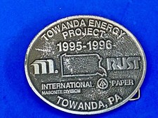 Vintage Towarda Pa Energy Project International Paper, Rust Belt Buckle