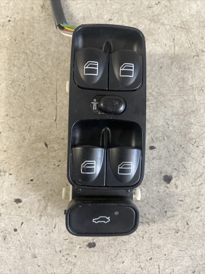 Mercedes-Benz Clase C C200 2001 interruptor de ventana de puerta lateral del conductor A2038200110 Foto 2 de 4