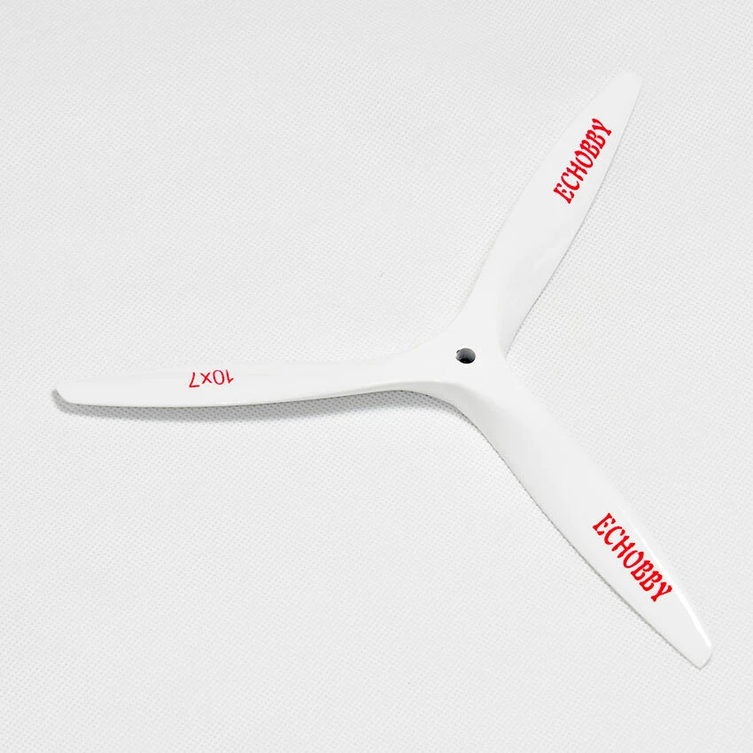 3 Hojas 10x7 Hélice Madera Blanco Nitro/Gas Motor Potencia RC Plano Hoja  Foto 4 de 4