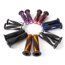 Black MOTORCYCLE HAND GRIPS 7/8" HANDLEBAR GEL FOR SUZUKI GSXR 600 750 1000 1100