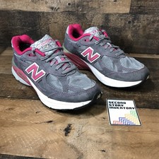 NEW BALANCE 990v3 Made in USA Womens Susan G. Komen Gray Pink Sz 9 2A *SEE PICS*
