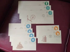 Official US First Day of Issue Bicentennial Envelopes, Lot of 9, all GC