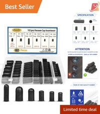 102PCS Versatile Rubber Vacuum Caps - UV and Corrosion Resistant for Auto Use