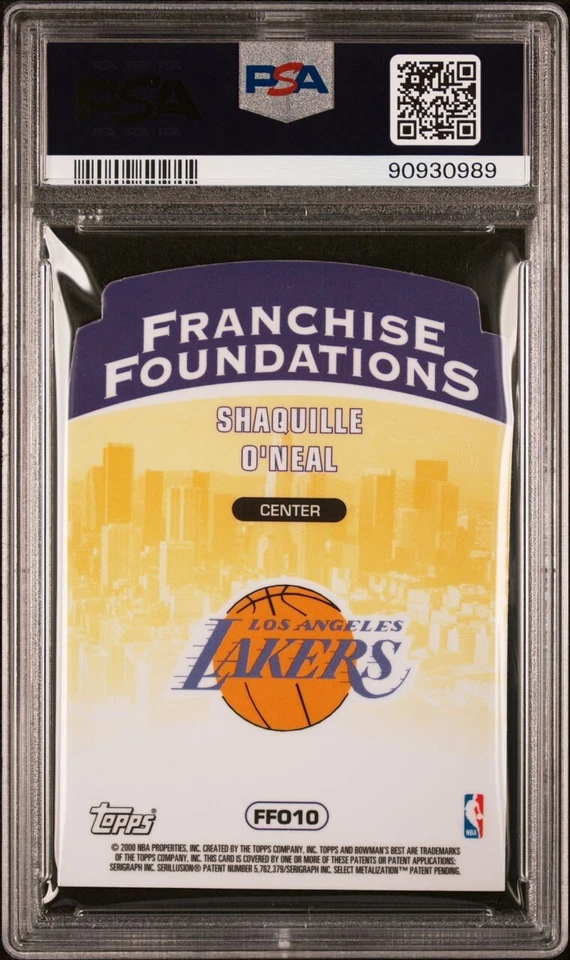 Shaquille O'Neal 1999 Bowman's Best Franchise Foundations PSA 9 POP 3 Refractor - Image 2 of 2