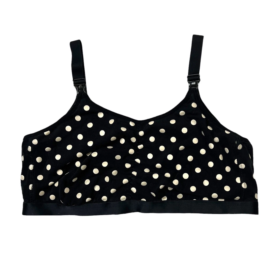 Sujetador de enfermería Bestform con medio cabestrillo bralette negro blanco lunares para mujer 2X Foto 2 de 4