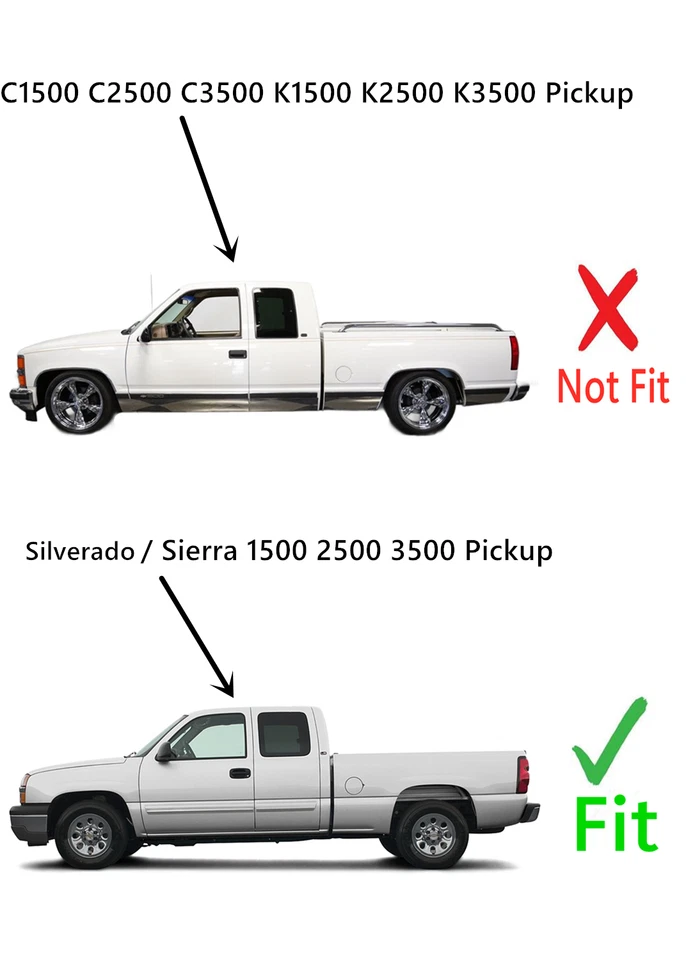 Ajuste 99-06 Chevy Silverado cabina extendida conductor lado izquierdo cuarto ventana vidrio Foto 4 de 4