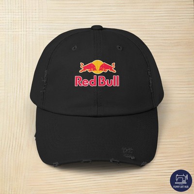 Red Bull Logo Unisex Distressed Cap