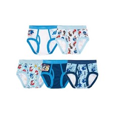 Sonic the Hedgehog 5 Pack Boys Briefs Size 8 FREE SHIPPING