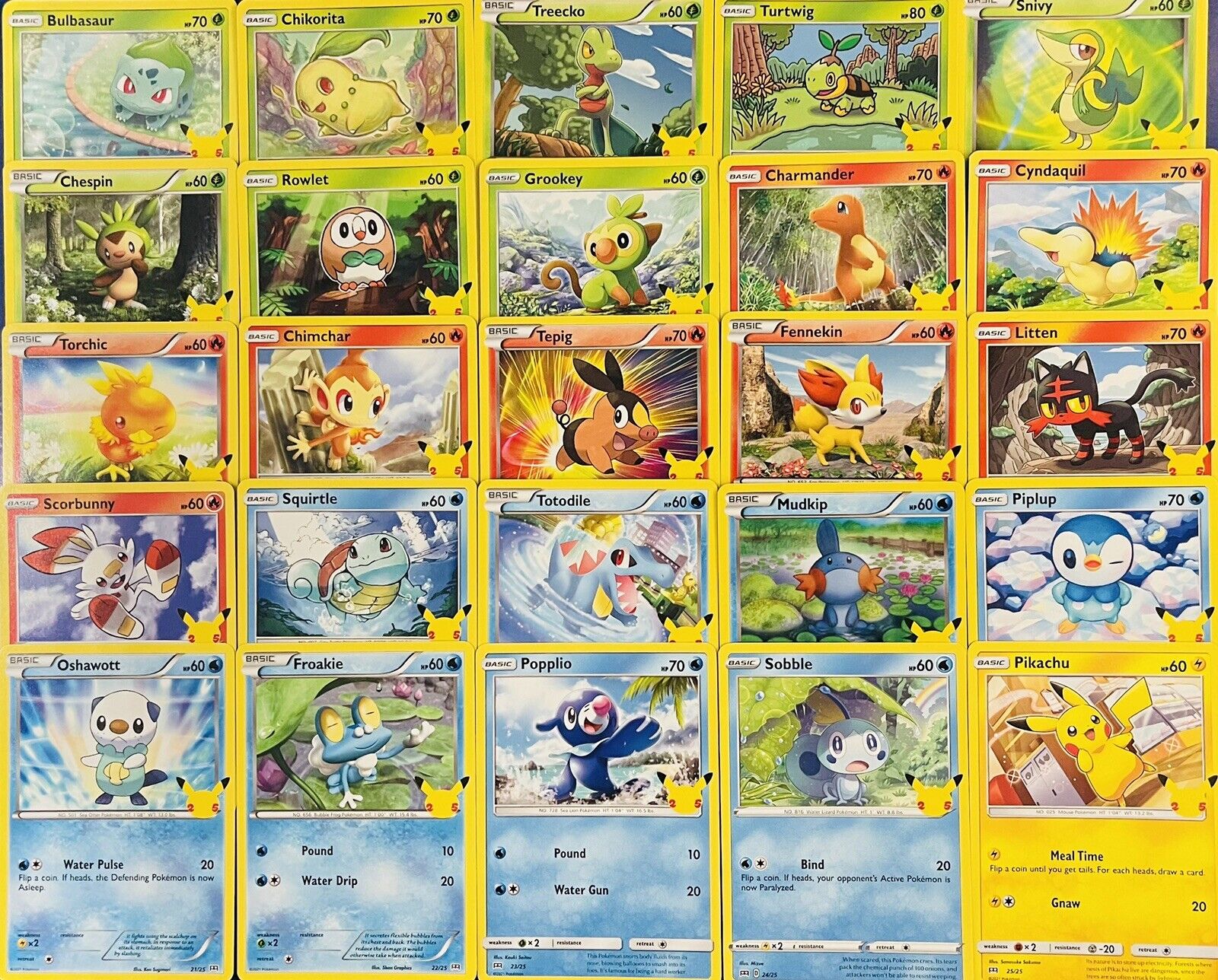 Coleção Pokémon Cards Mc Donalds - Completa Normais 25 Cards