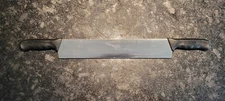 Double Handle Cheese Knife ~ 15 Inch Blade ~ 5" Black Plastic Handles ~ Use f...