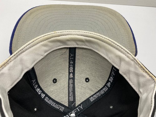 Vintage 90’s New York Mets New Era 59Fifty Fitted Hat 7 1/8 100% Wool Diamond - Picture 17 of 22