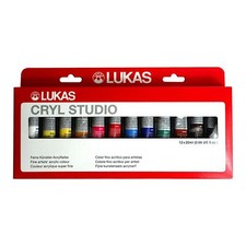 Lukas Cryl Studio Artist Acrylic Paint Set 12x20ml