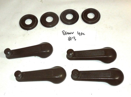 88 89 90 91 Honda Civic WAGON & 4dr OEM 4pc set Door Window Crank Handle Brown 3 - Picture 2 of 6