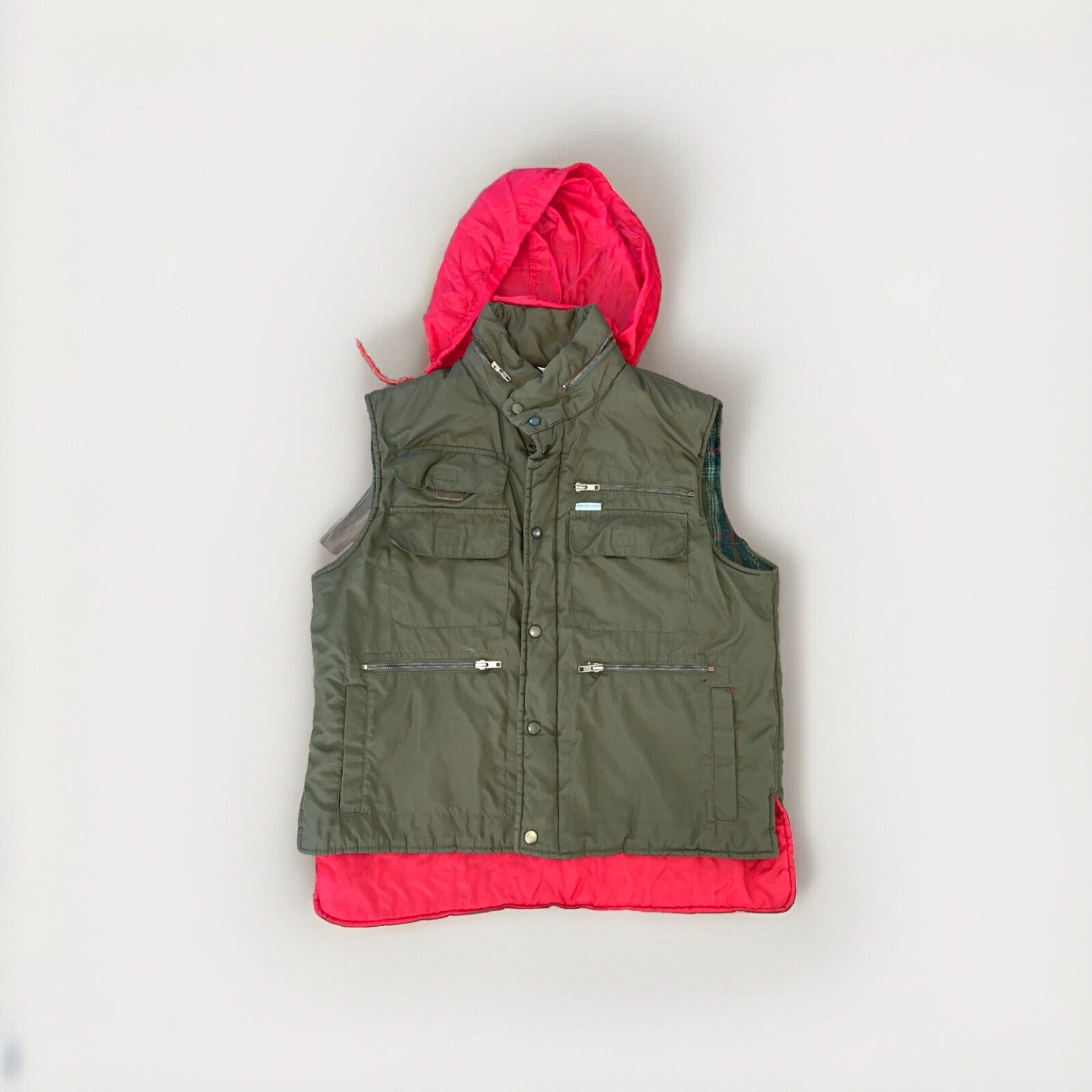 VTG 80s Puffer Puffy Vest Mens Large Insulated Fishing Best Style