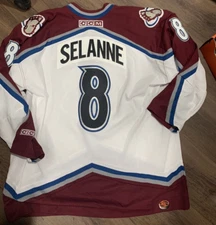CCM Teemu Selanne COLORADO AVALANCHE NHL Hockey Jersey Sz XL