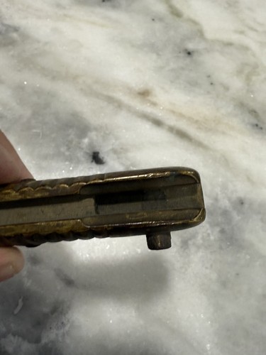 GREAT ORIGINAL Pre-WWI 1868'S FRENCH CHASSEPOT SWORD BAYONET & Scabbard Painted - Picture 6 of 17