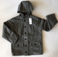 NWT Gymboree Holiday Celebrations Size L 10 Gray Hooded Wool Blend Coat