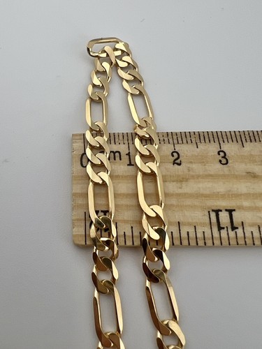 NEW 9ct Solid Gold 7.5 INCH Figaro Bracelet - 5.6mm Wide - UK HALLMARK & BOXED - Picture 9 of 10