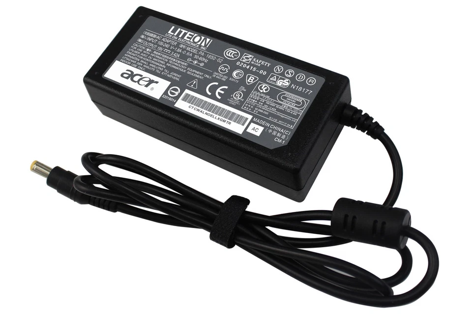 Cargador Adaptador Original 65w Acer Aspire 5 E15 V5 V7 V3 R3 R7 S3 E1 Serie M5 Fabricante de Equipo Original Foto 3 de 4