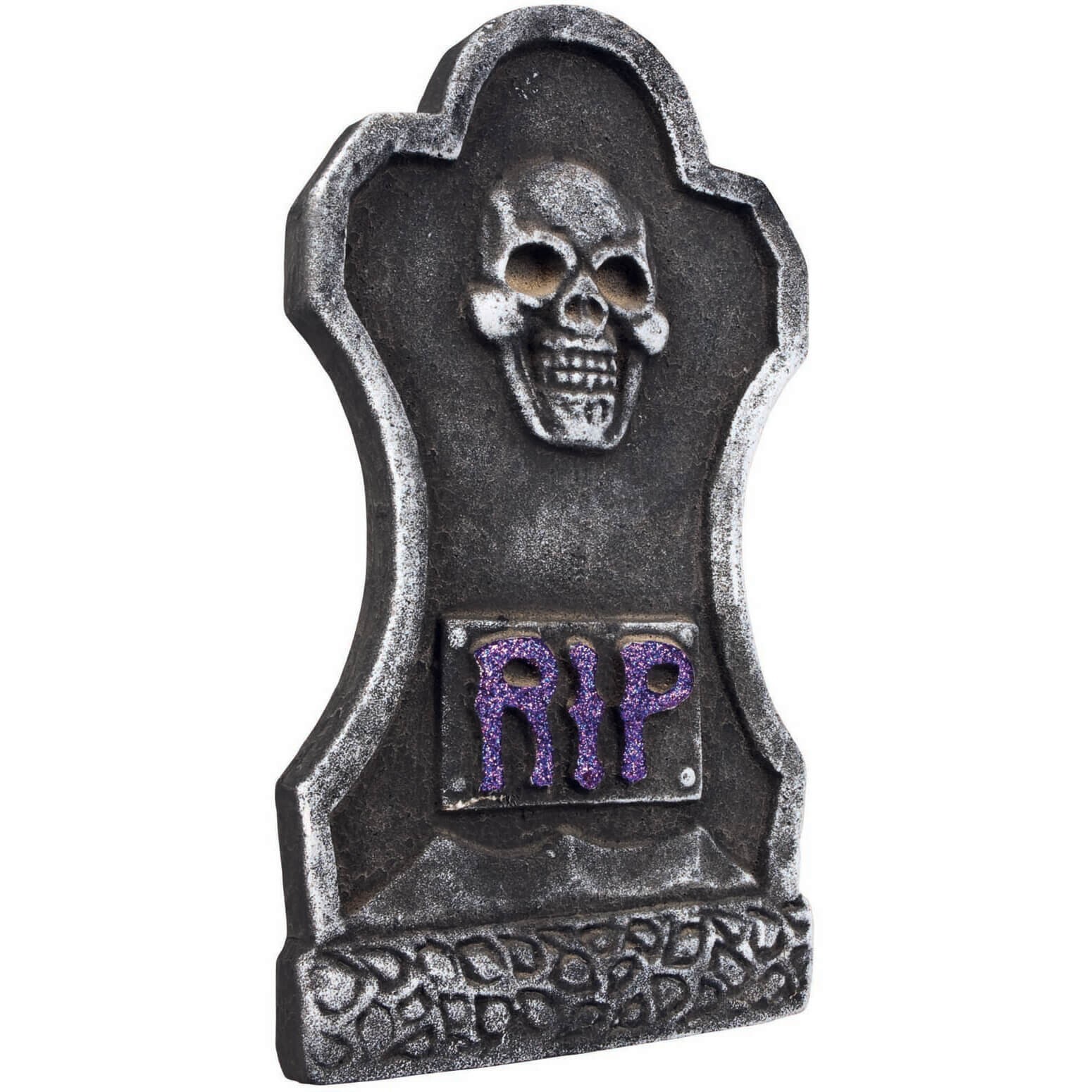 Skull Purple RIP Tombstone Halloween Decoration