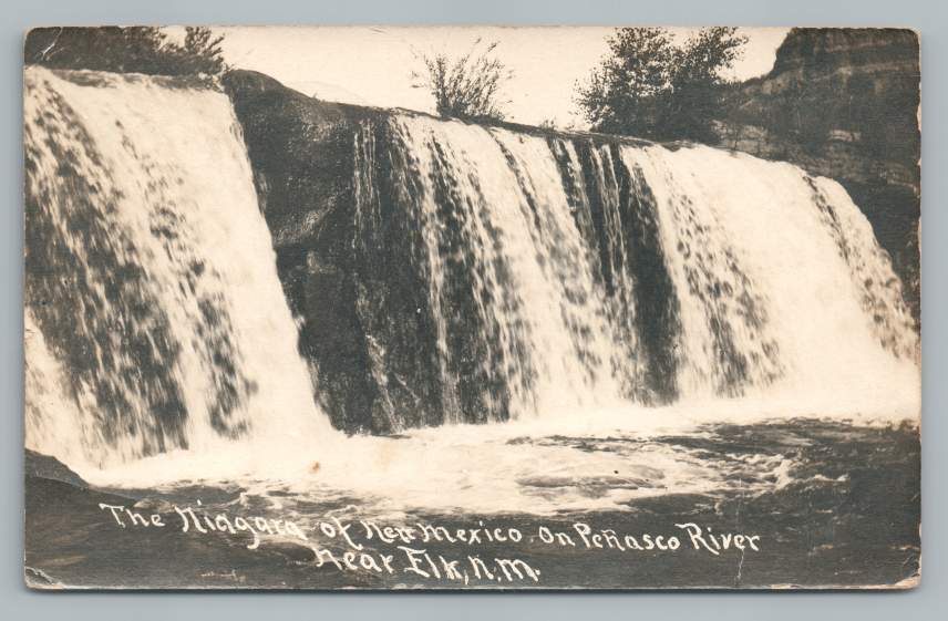 Penasco River Falls "Niagara of New Mexico" ELK NM Photo RPPC Postcard