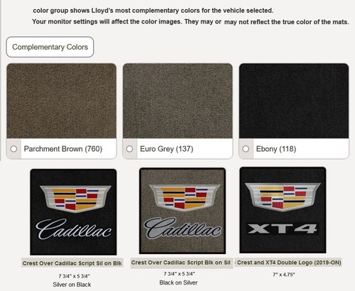 LOGO Custom Carpet Floor Mats for Cadillac XT5 2019 - 2021 Lloyd Mats Ultimat - Picture 14 of 16