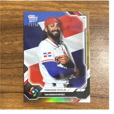 Topps Now 2026 WBC Gold Foil /50 Fernando Tatis Jr. Team DR Serial #DR08
