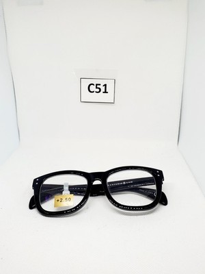 eyeglasses full rim plastic maxstudio black +2.50 ms2274