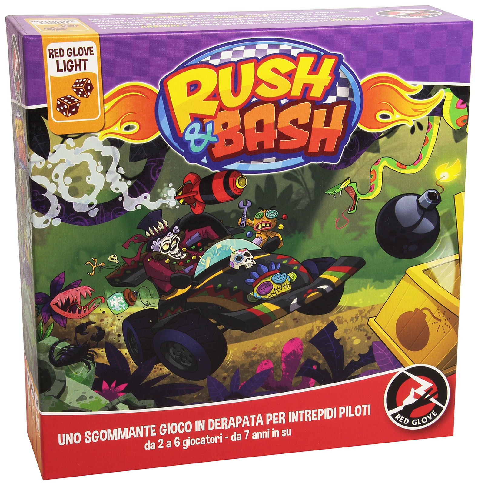 Красная перчатка- Rush - Bash Giochi da Tavolo, Разноцветный сингл