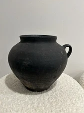 Ancient Clay Pot, Earthenware Antique Clay Vessel, Rustic Pot